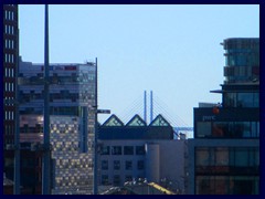 Malmö skyline from the Central station's garage 42 - Öresundsbron and university buildings